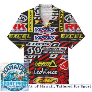 Formula One Racing Helmets Drivers Summer Casual Hawaiian Shirt