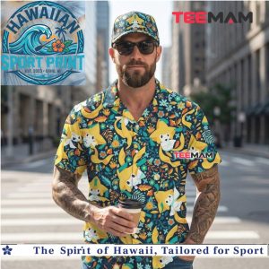 Funny Cartoon Character Tropical Floral Summer Hawaiian Shirt