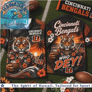 Funny Cincinnati Bengals Mascot Tropical Summer Hawaiian Shirt Beach Aloha