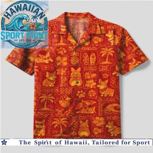 Funny Corgi Beach Tropical Summer Hawaiian Shirt