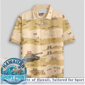 Funny Fish Tank Military War World Vintage Aloha Hawaiian Shirt