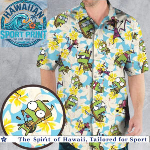 Funny Invader Zim Gir Tropical Summer Hawaiian Shirt