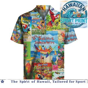 Funny Parrot It's 5 O'clock Somewhere Tropical Summer Hawaiian Shirt