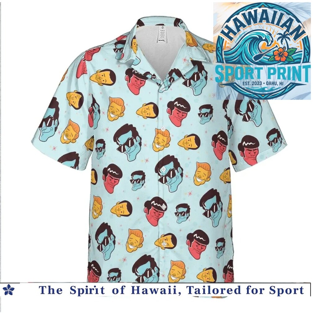 Funny Retro Cartoon Faces Pop Art Hawaiian Shirt Funny Retro Cartoon Faces Pop Art Hawaiian Shirt