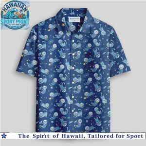 Funny Space Cats Galaxy Astronomy Tropical Hawaiian Shirt