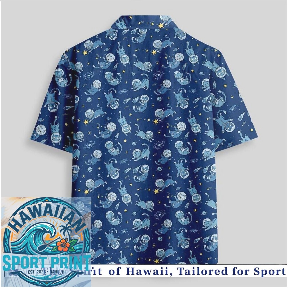 Funny Space Cats Galaxy Astronomy Tropical Hawaiian Shirt Funny Space Cats Galaxy Astronomy Tropical Hawaiian Shirt