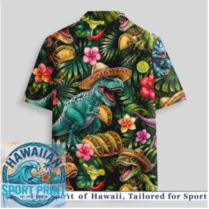 Funny T Rex Dinosaur Taco Tuesday Mexican Sombrero Hawaiian Shirt