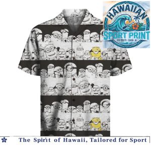 Funny Yellow Minions Cartoon Character Aloha Hawaiian Shirt