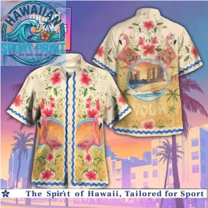 GTA VI Miami Vice Flamingo Sunset Tropical Beach Hawaiian Shirt