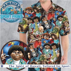 Garbage Pail Kids Retro Gross Out Cartoon Hawaiian Shirt