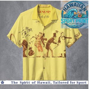 Genesis Trick of the Tail Rock Band Vintage Style Hawaiian Shirt