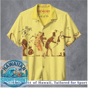 Genesis Trick of the Tail Rock Band Vintage Style Hawaiian Shirt