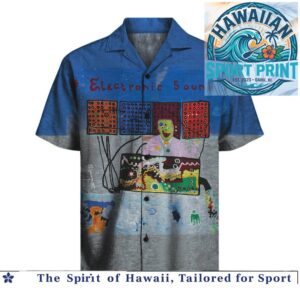 George Harrison Electronic Sound Album Art Retro Hawaiian Shirt