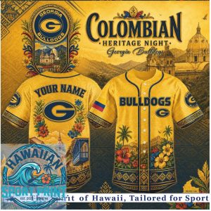 Georgia Bulldogs Colombian Heritage Night Baseball Jersey