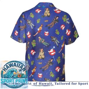 Ghostbusters Retro Characters Movie Tropical Hawaiian Shirt