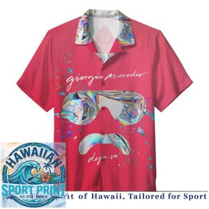 Giorgio Moroder Vintage Synth Artist Portrait Hawaiian Shirt