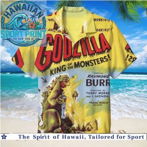Godzilla King of Monsters Vintage Movie Poster Hawaiian Shirt