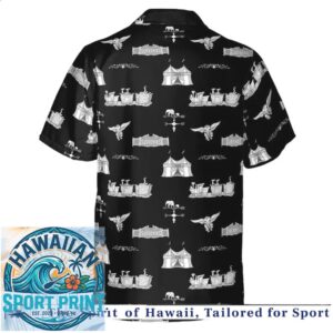 Gothic Circus Carnival Vintage Monochrome Creepy Hawaiian Shirt
