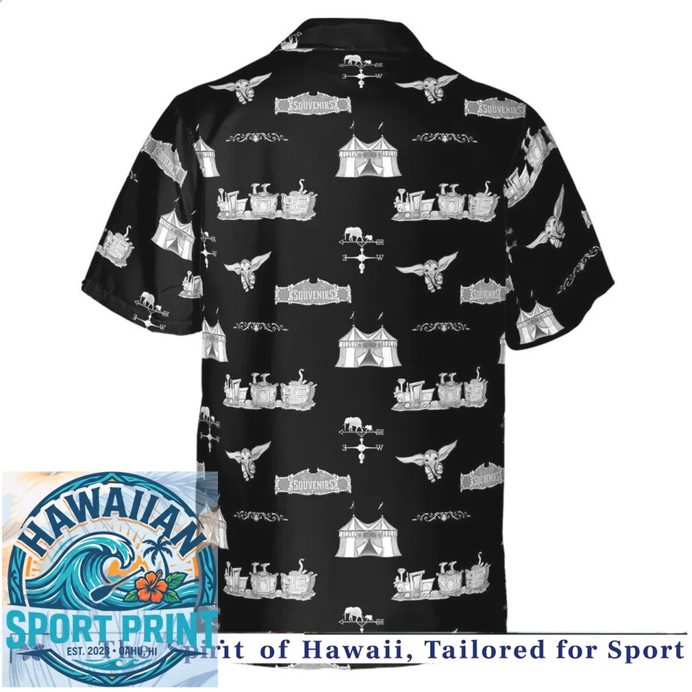 Gothic Circus Carnival Vintage Monochrome Creepy Hawaiian Shirt Gothic Circus Carnival Vintage Monochrome Creepy Hawaiian Shirt