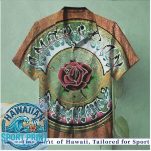 Grateful Dead Steal Your Face Classic Rock Rose Skull Hawaiian Shirt
