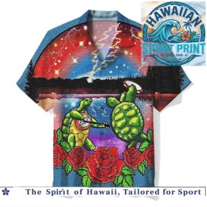 Grateful Dead Terrapin Station Lightning Roses Music Hawaiian Shirt