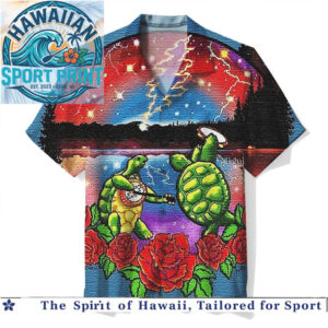 Grateful Dead Terrapin Station Lightning Roses Music Hawaiian Shirt