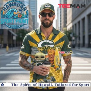 Green Bay Packers Baby Alien Tiki Surf Tropical Hawaiian Shirt