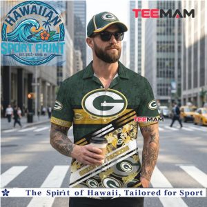 Green Bay Packers Logo Floral Pattern Summer Aloha Hawaiian Shirt