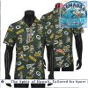 Green Bay Packers Palm Tree Beach Summer Hawaiian Shirt Green Bay Packers Palm Tree Beach Summer Hawaiian Shirt