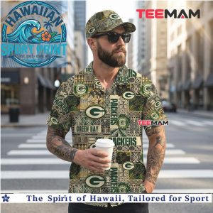 Green Bay Packers Tribal Pattern Summer Hawaiian Shirt