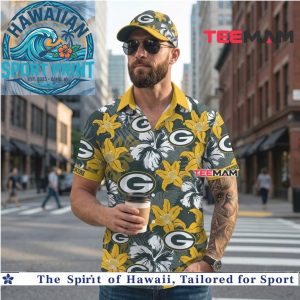 Green Bay Packers Yellow Floral Summer Tropical Hawaiian Shirt