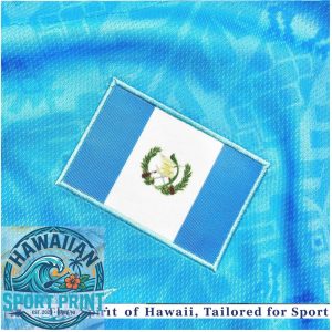 Guatemala Flag Custom Name Light Blue Baseball Jersey