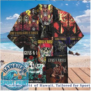 Guns N Roses Band Tour Memories Rock Vintage Hawaiian Shirt