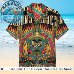 Guns N Roses Bangkok Rock Band Flame Hawaiian Shirt