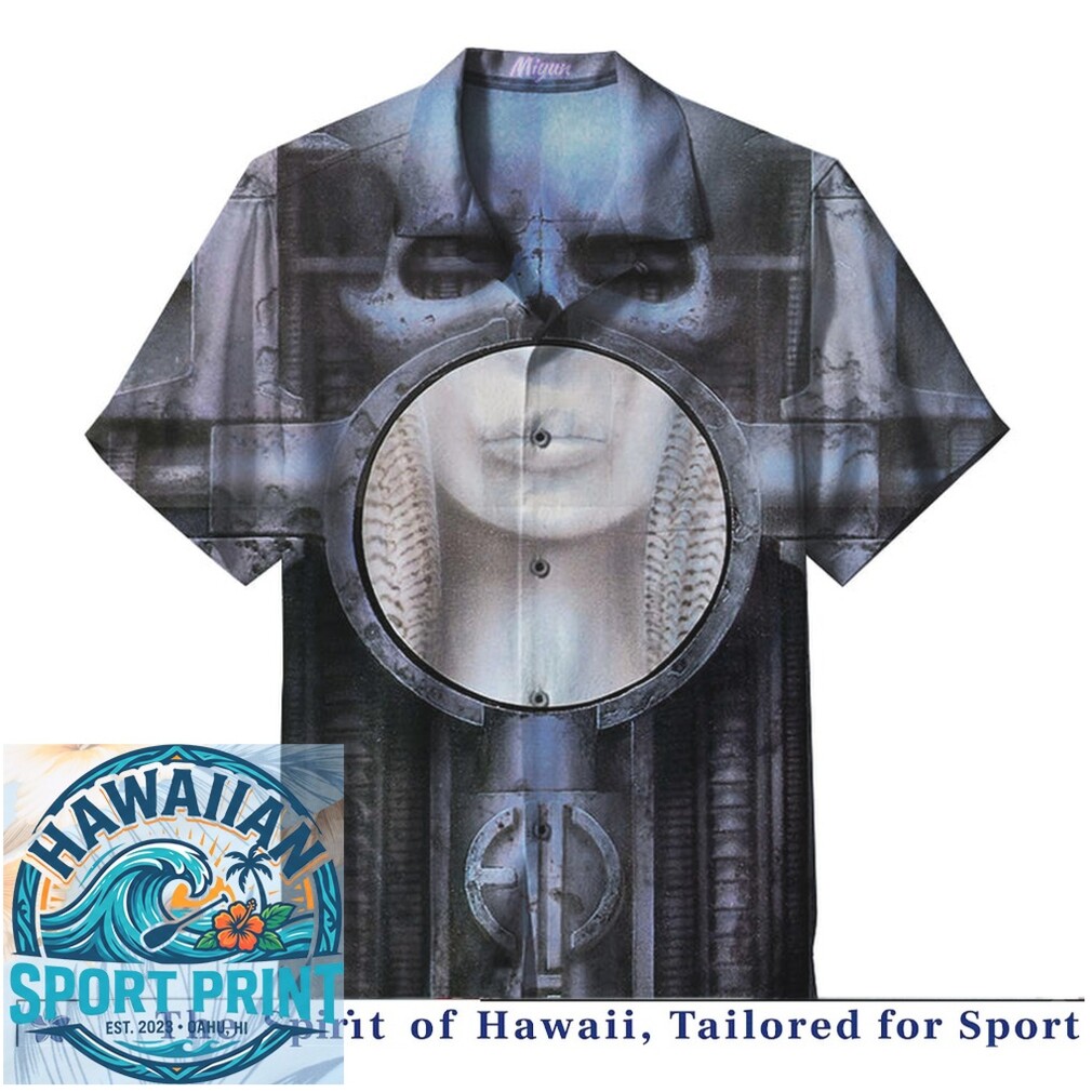 HR Giger Industrial Surrealism Dark Sci Fi Aesthetic Hawaiian Shirt HR Giger Industrial Surrealism Dark Sci Fi Aesthetic Hawaiian Shirt