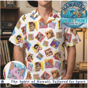 Hanna Barbera Classic Cartoon Characters Collage Hawaiian Shirt