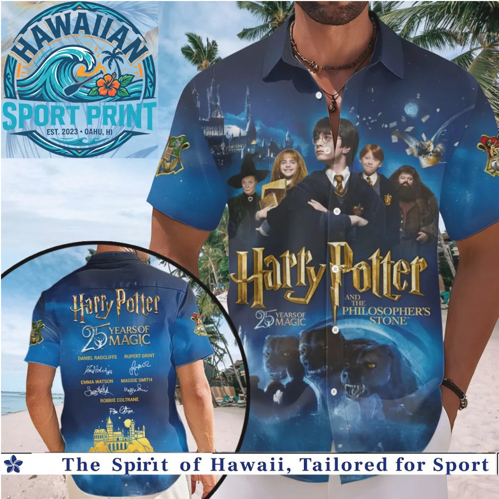 Harry Potter 25 Years of Magic Hogwarts Wizarding World Hawaiian Shirt Harry Potter 25 Years of Magic Hogwarts Wizarding World Hawaiian Shirt