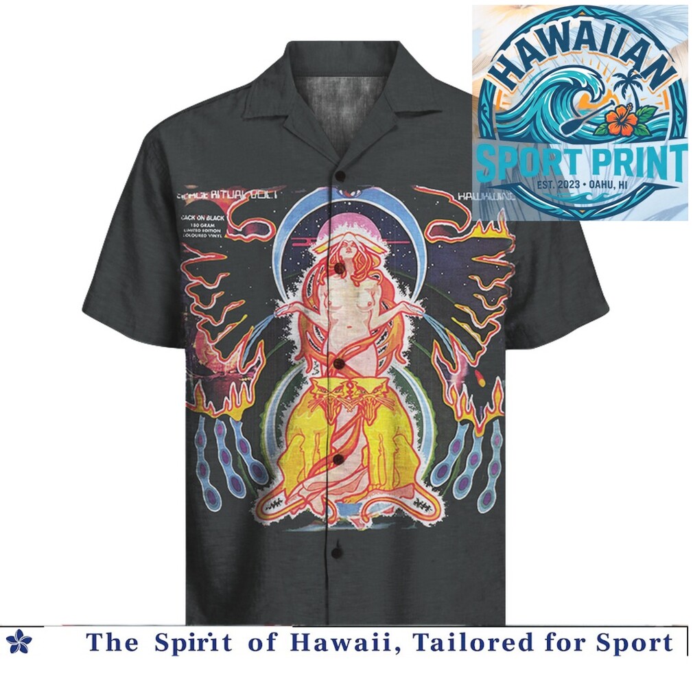 Hawkwind Space Rock Psychedelic Cosmic Art Vintage Hawaiian Shirt Hawkwind Space Rock Psychedelic Cosmic Art Vintage Hawaiian Shirt