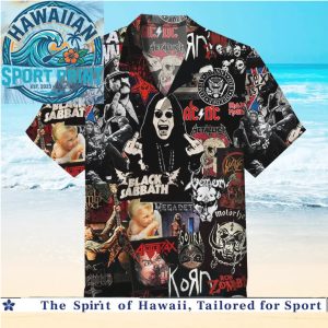 Heavy Metal Bands Rock Legends Ozzy Metallica Black Sabbath Hawaiian Shirt