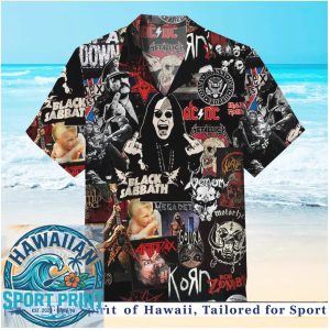 Heavy Metal Bands Rock Legends Ozzy Metallica Black Sabbath Hawaiian Shirt