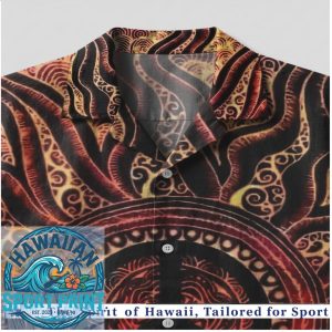 Hippie Peace Sign Fiery Sun Mandala Retro Summer Hawaiian Shirt