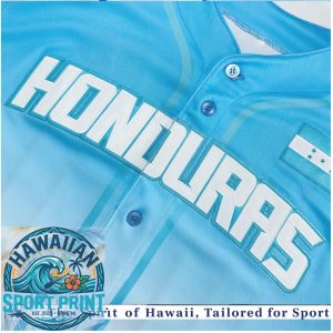 Honduras Custom Name Blue Gradient Baseball Jersey
