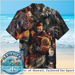 Horror Villains Halloween Spooky Tropical Hawaiian Shirt