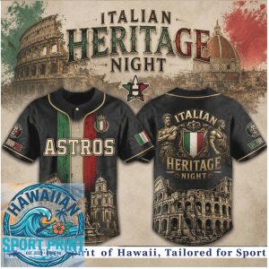 Houston Baseball Italian Heritage Night Rome Colosseum Baseball Jersey