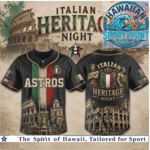 Houston Baseball Italian Heritage Night Rome Colosseum Baseball Jersey