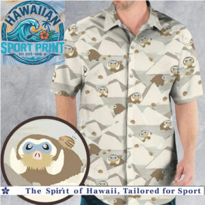 Ice Age Sloth Mammoth Snow Mountain Hawaiian Shirt