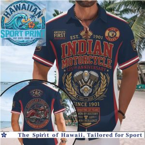 Indian Motorcycle 125th Anniversary American Legend Biker Hawaiian Shirt