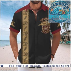 Indian Motorcycle 125th Anniversary Feather Stripe Vintage Hawaiian Shirt