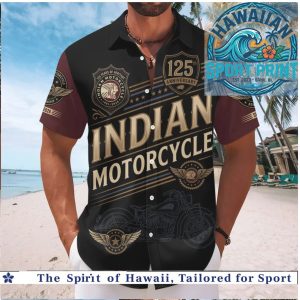 Indian Motorcycle 125th Anniversary Vintage Biker Classic Moto Hawaiian Shirt Beach