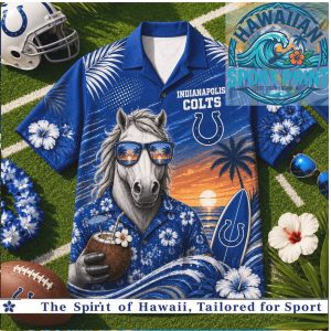 Indianapolis Colts Horse Tropical Summer Hawaiian Shirt Beach